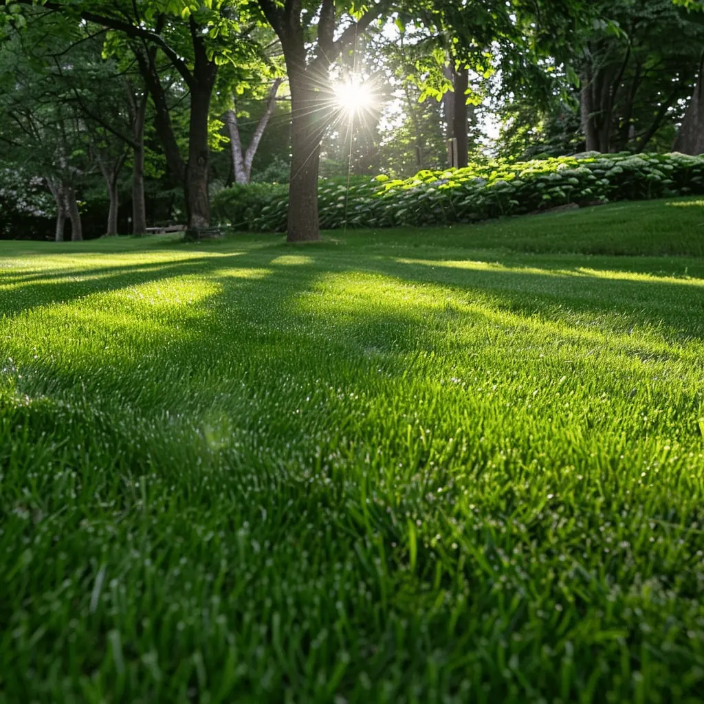 Well maintained green lawn